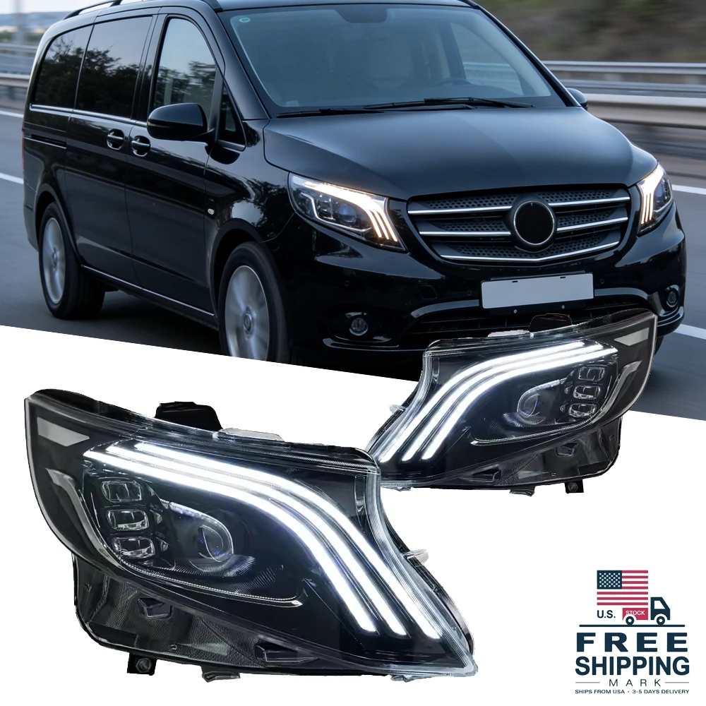 

Светодиодные проекционные фары TYPY для Mercedes Benz Vito W447 в стиле Maybach с последовательными указателями поворота