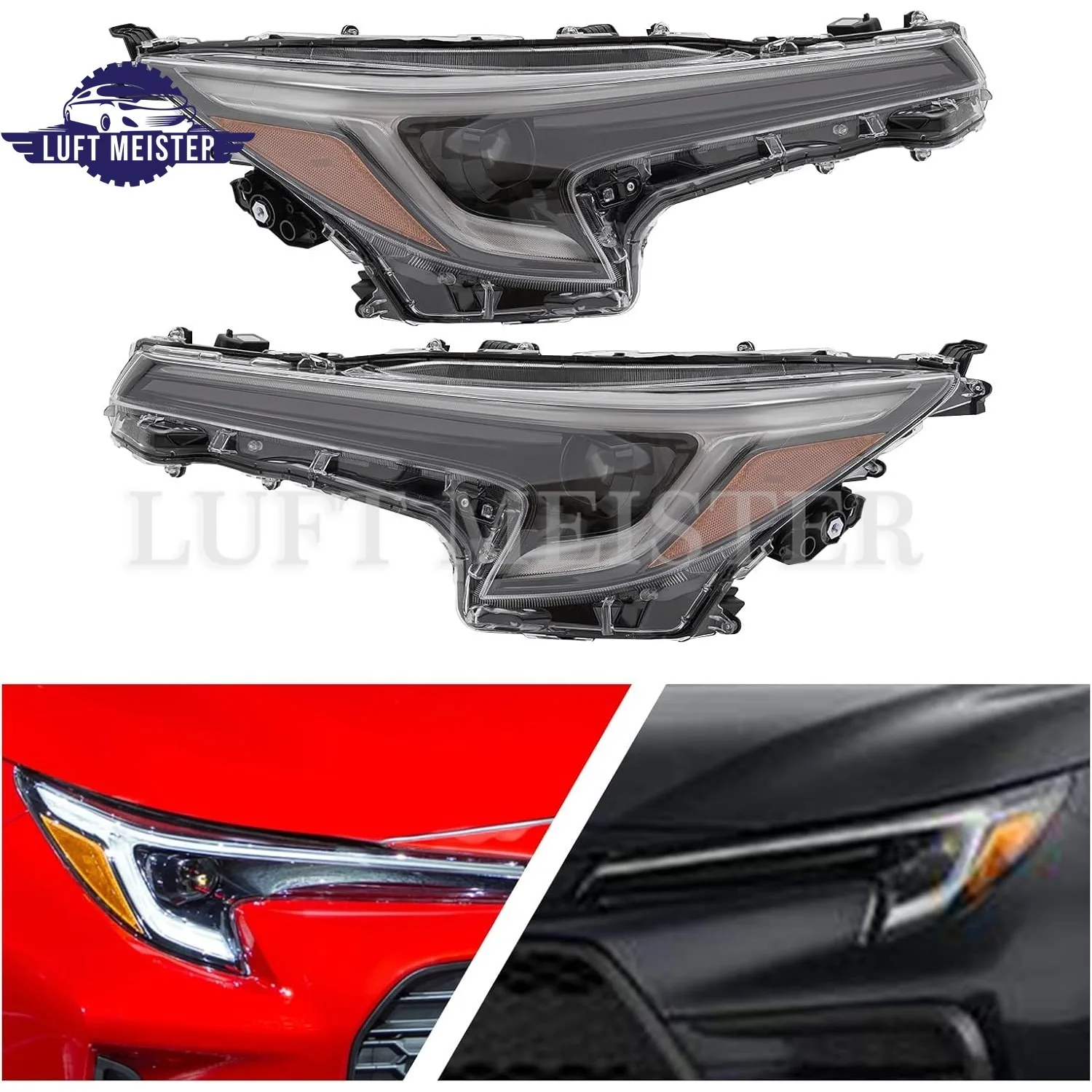 1pcs Front HeadLamp DRL With LED Bulbs For Toyota Corolla LE 2023 2024 81150-02U60 81110-02T60