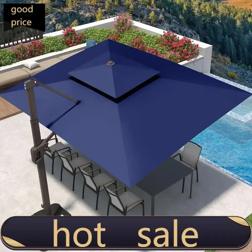 Activity price PopularPopularLarge 9x12 Ft Cantilever Umbrella with 360° Rotation for Outdoor Patio, Deck, Pool, or Garden in Na