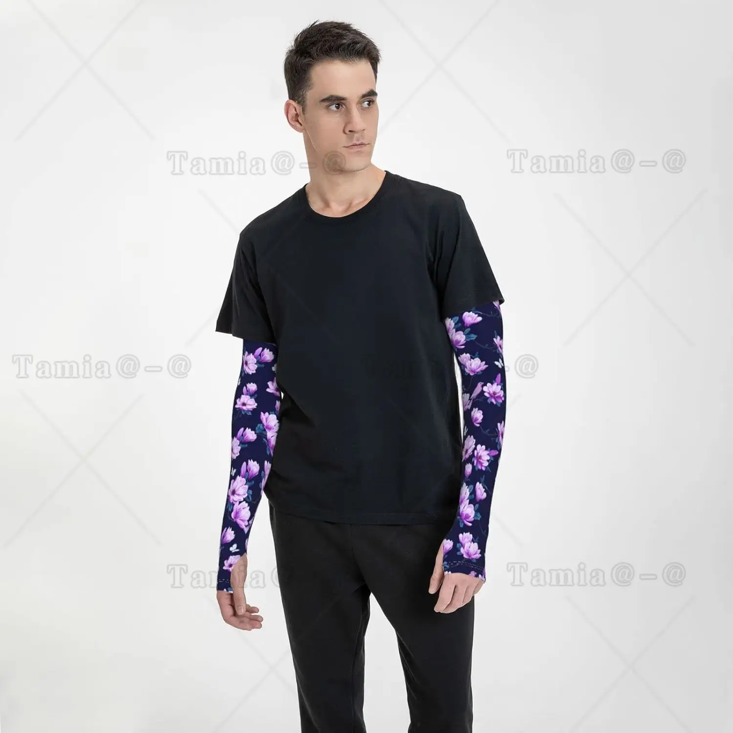 Cherry Blossoms Flower Pattern Unisex Protection Sleeves Arm Sports Cooling Sleeves Arm Covers For Men Women