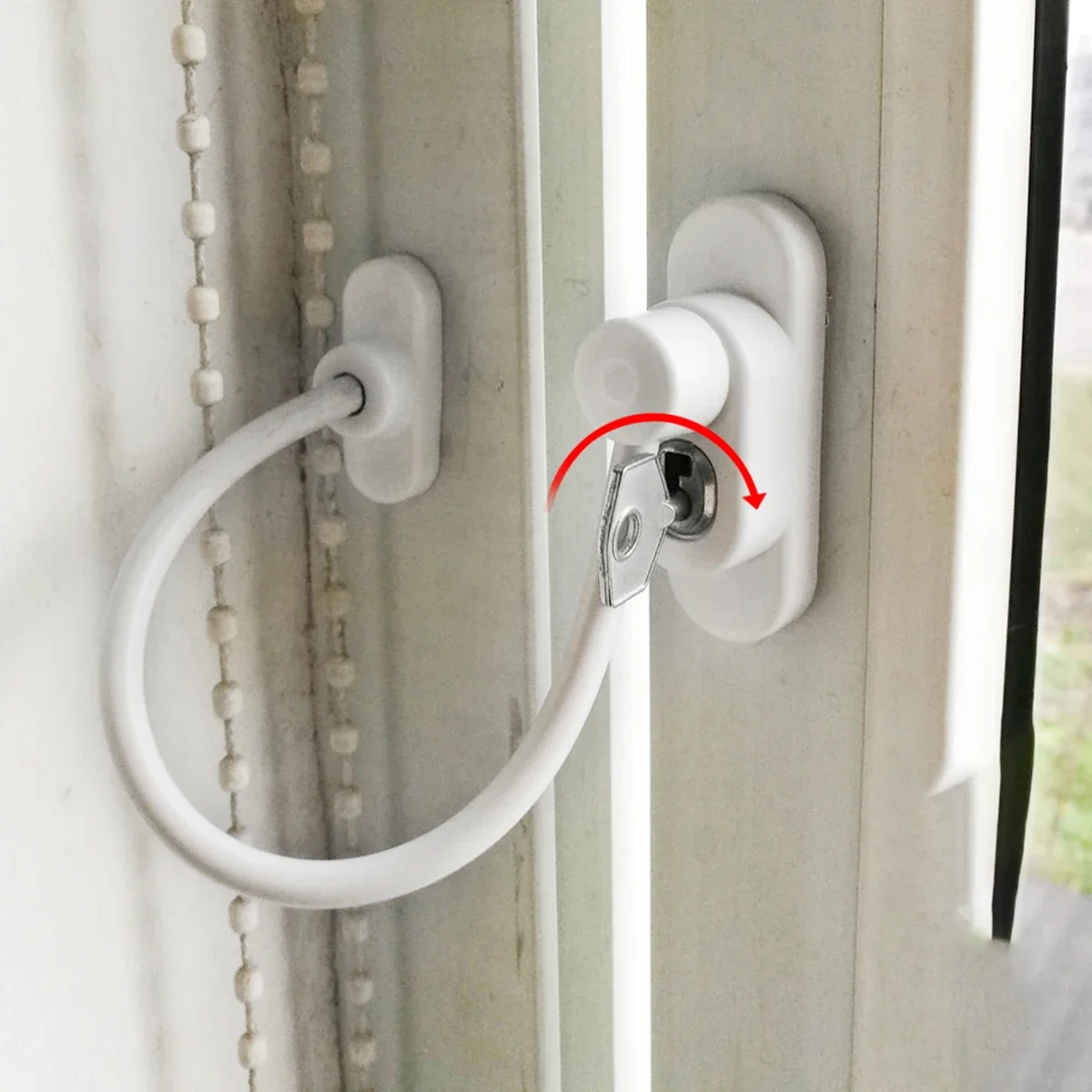Set Fenster Tür Kabelbegrenzer Ventilator Baby Kinder Kindersicherung Sicherheit Kettenschloss Kits Edelstahl