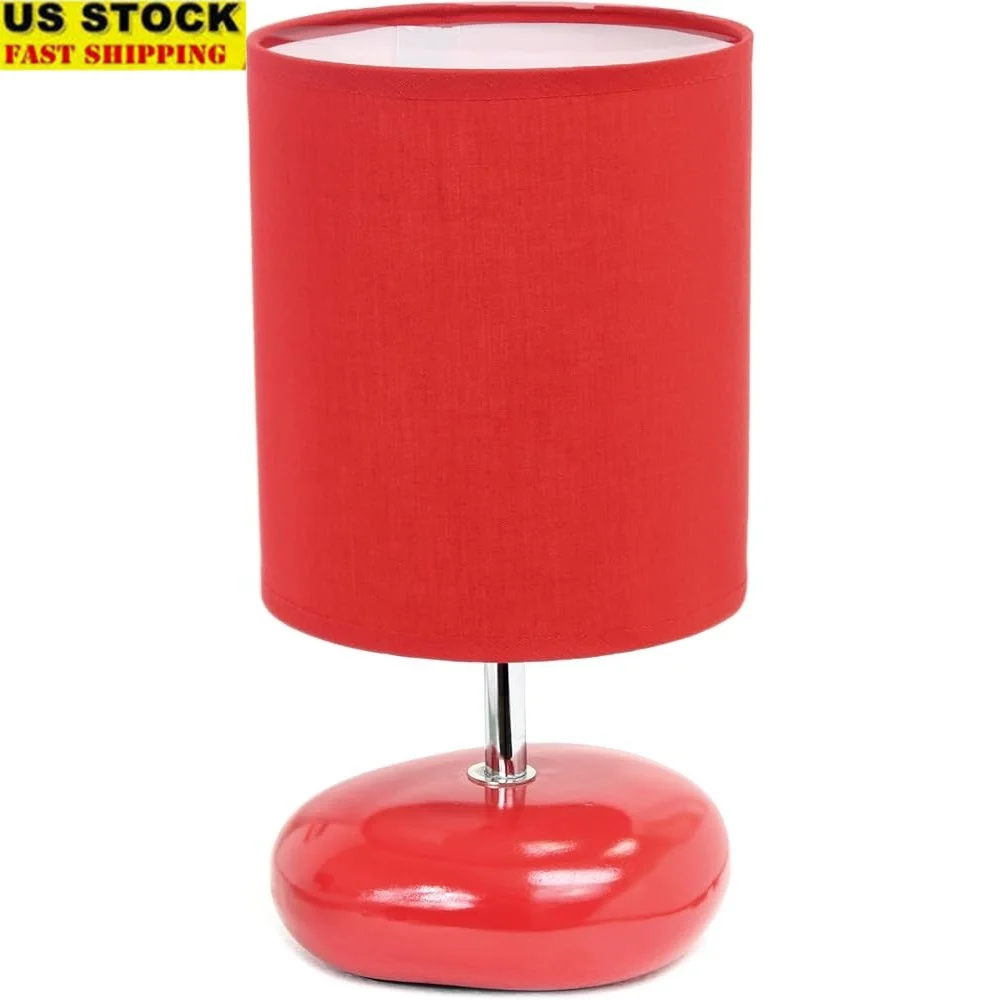 

Petite Circle Stone Table Lamp Traditional Design Bedroom Kids Room Office Living Room Nursery Reading Nook Easy On Off Switch