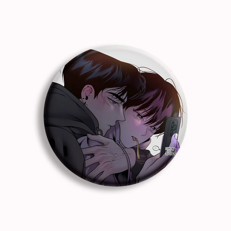 Coreano Manga Monday Savior BL mannawa Button Pin Yaoi Boyslove Comic spilla Badge Bag cappotto accessori Decor Friends Fans Gift