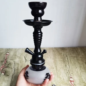 Viaje Arabian Hookah Set pequeño Botella de vidrio individual SHISHA Cerámica Accesorios de tuberías Regalo de cumpleaños 12 Mejor tubería de aceite de vidrio de ventas - №6