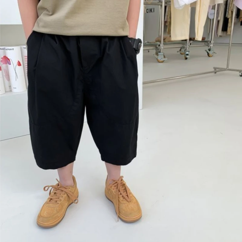 

Boys Cargo Pants Trendy Streetwear Toddler Kids Summer Lightweight Loose Casual Children Clothing New Arrival