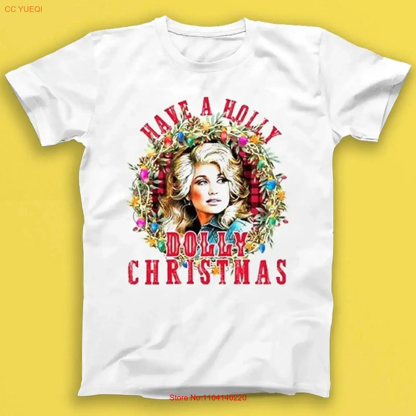 Dolly Parton Music Christmas SweaT T Shirt Have A Holly vintage Washed Slightly homme Versatile designer clothes fashion