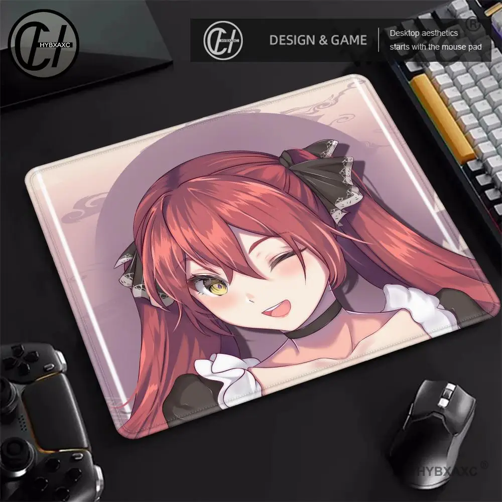 

Houshou Marine Hololive Girl Anime Mousepad Small LockEdge Mouse Pad For Gamers Computer Desk Pad Rectangular Anti-slip Rubber