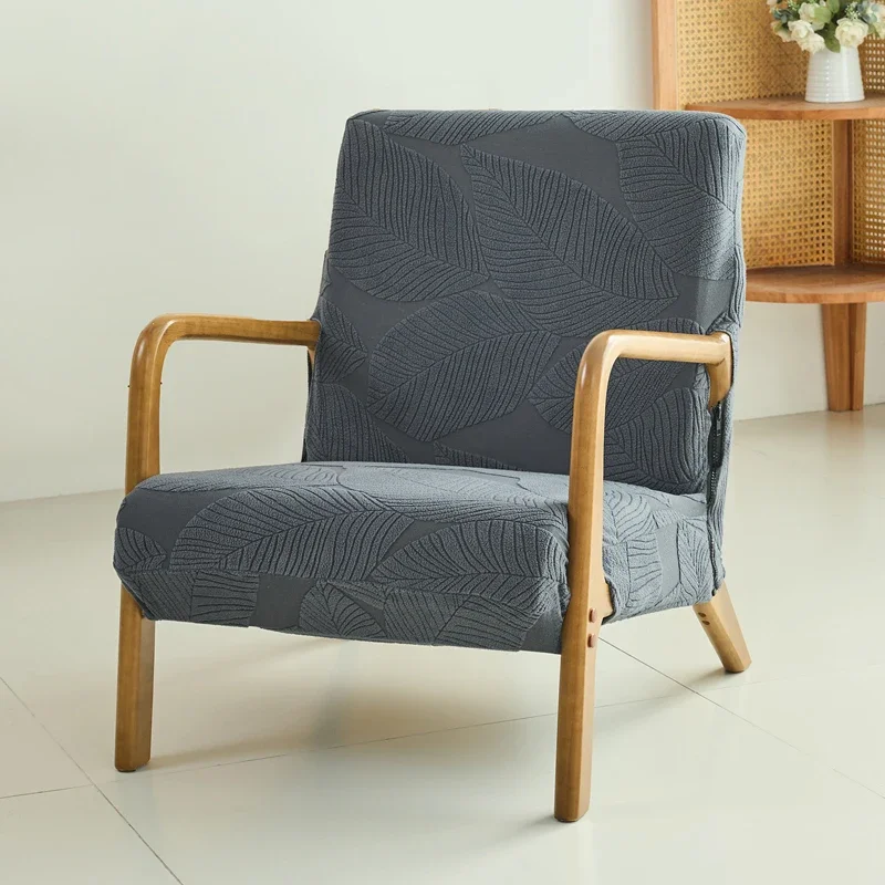 Funda de sillón Jacquard con cremallera, elástica para asiento silla,madera para silla, funda sofá individ