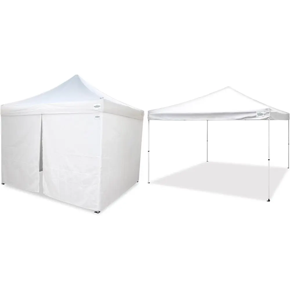 

M-Series Pro 2 12ft x 12ft Outdoor Shade Tent with Roller Bag and 2 Straight Leg Sidewalls for Recreation