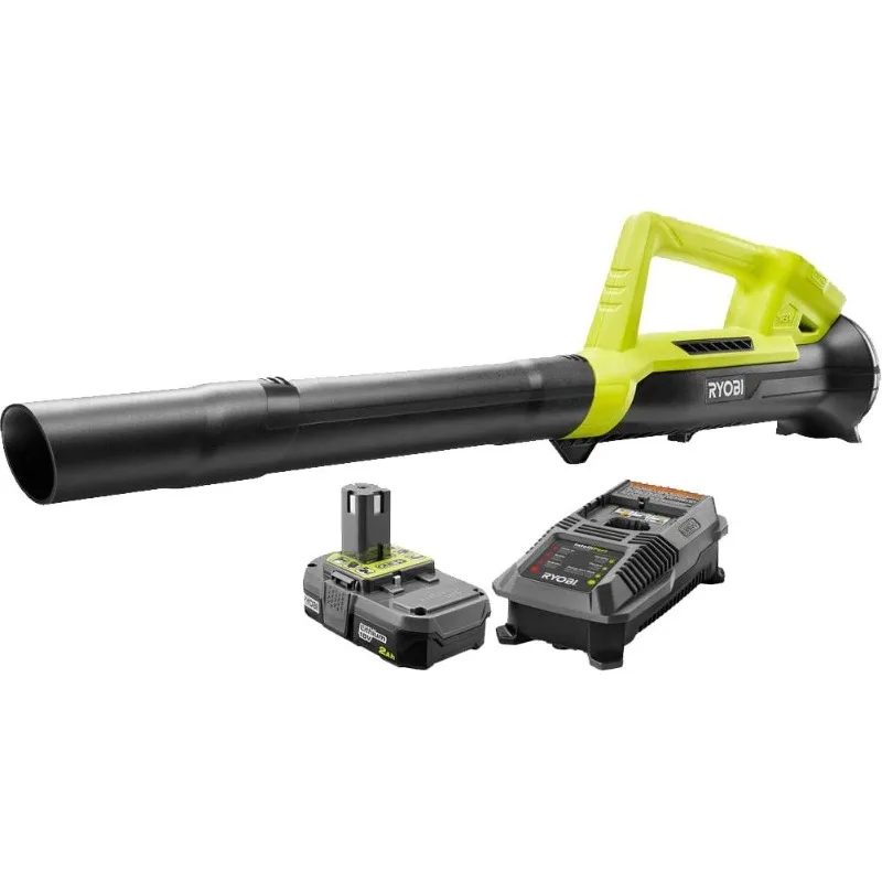 

Ryobi ONE+ 90 MPH 200 CFM 18-Volt Lithium-Ion Heavy Duty Durable Cordless Leaf Blower - 2.0 Ah Battery and Charger Included