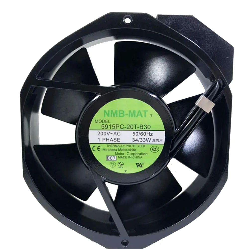 

Cooling Fan 5915PC-20T-B30 AC 200V 0.21/0.24A 34/33W 50/60HZ 172MM*150MM*38MM