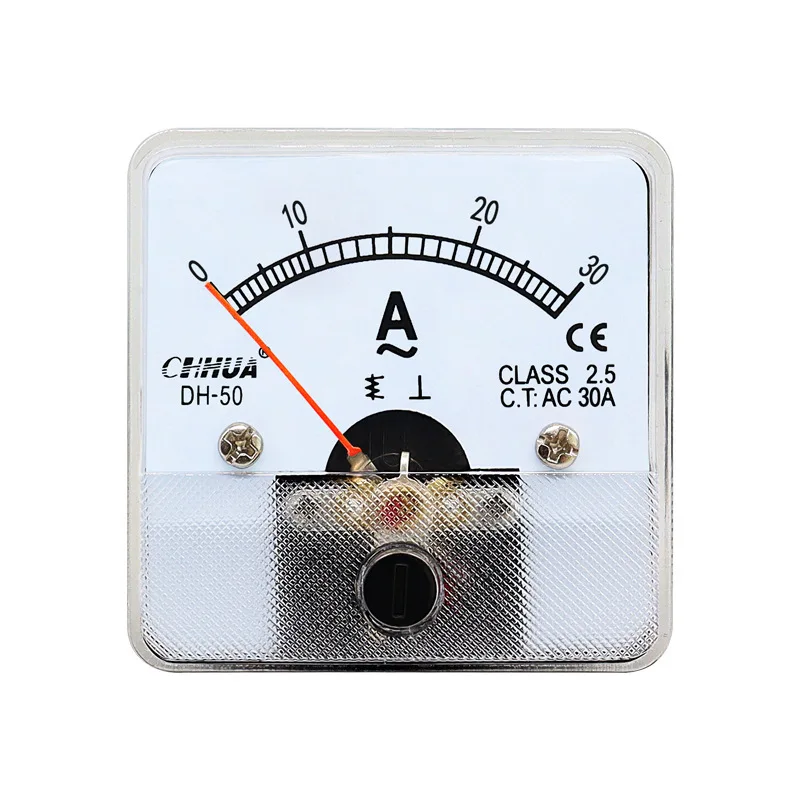 DH-50 AC Ammeter 1A 2A 3A 5A 10A 15A 20A 30A 50A 100A 200A 250A 300A 400A 500A Analog Pointer Meter Current Meter/Panel Meter