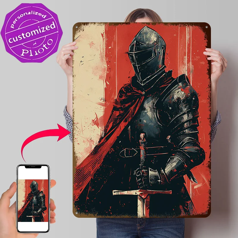Epic Medieval Knight 2 Metal Poster Perfect Gift for Fans Lovers Customized Wall Art Metal Sign for Decoration Bedroom House