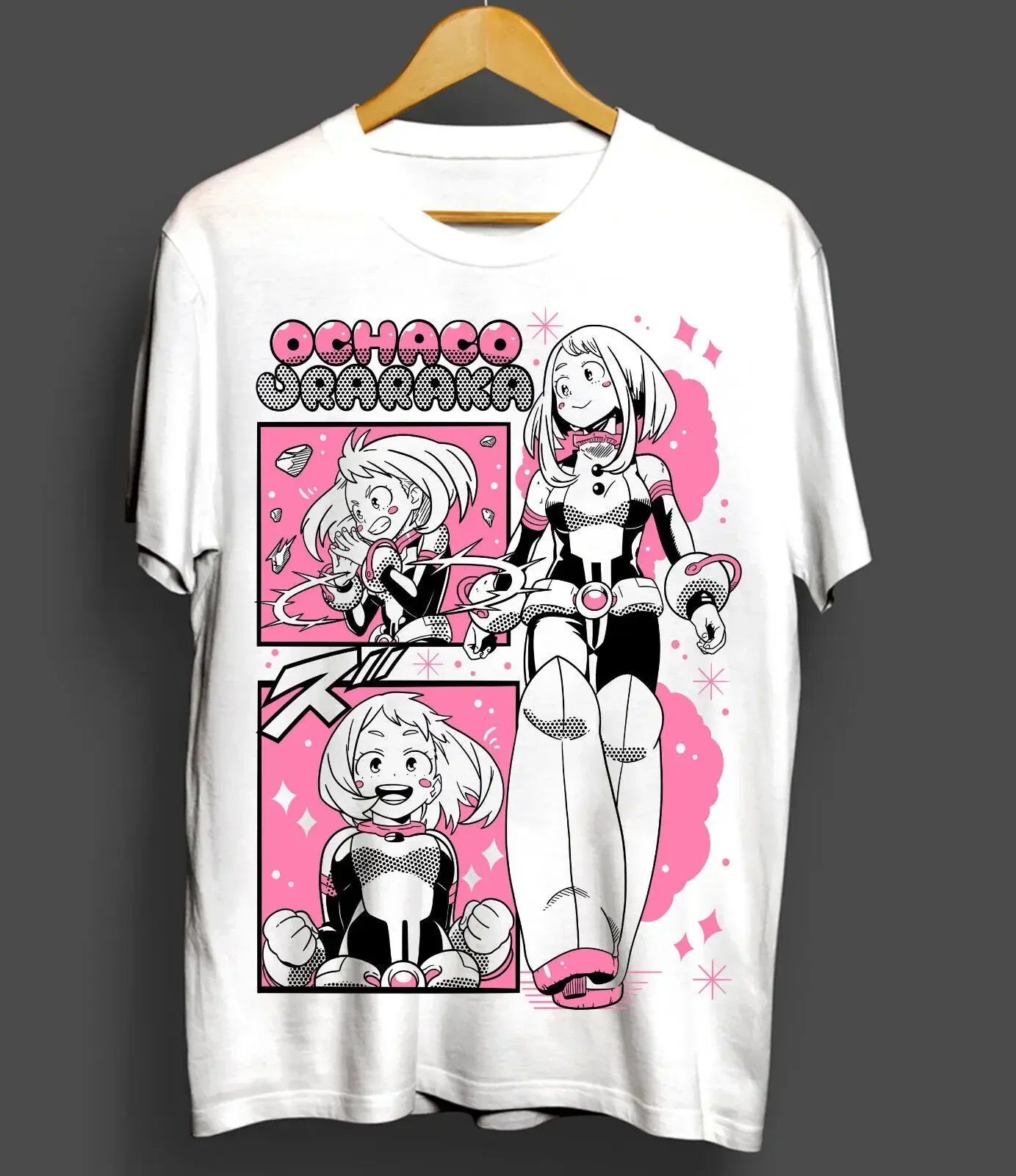 Boku No Hero Academia TShirt My Hero Ochaco Uraraka T-Shirt Ochako BNHA Tshirt Harajuku Oversized Graphic Funny Style summer