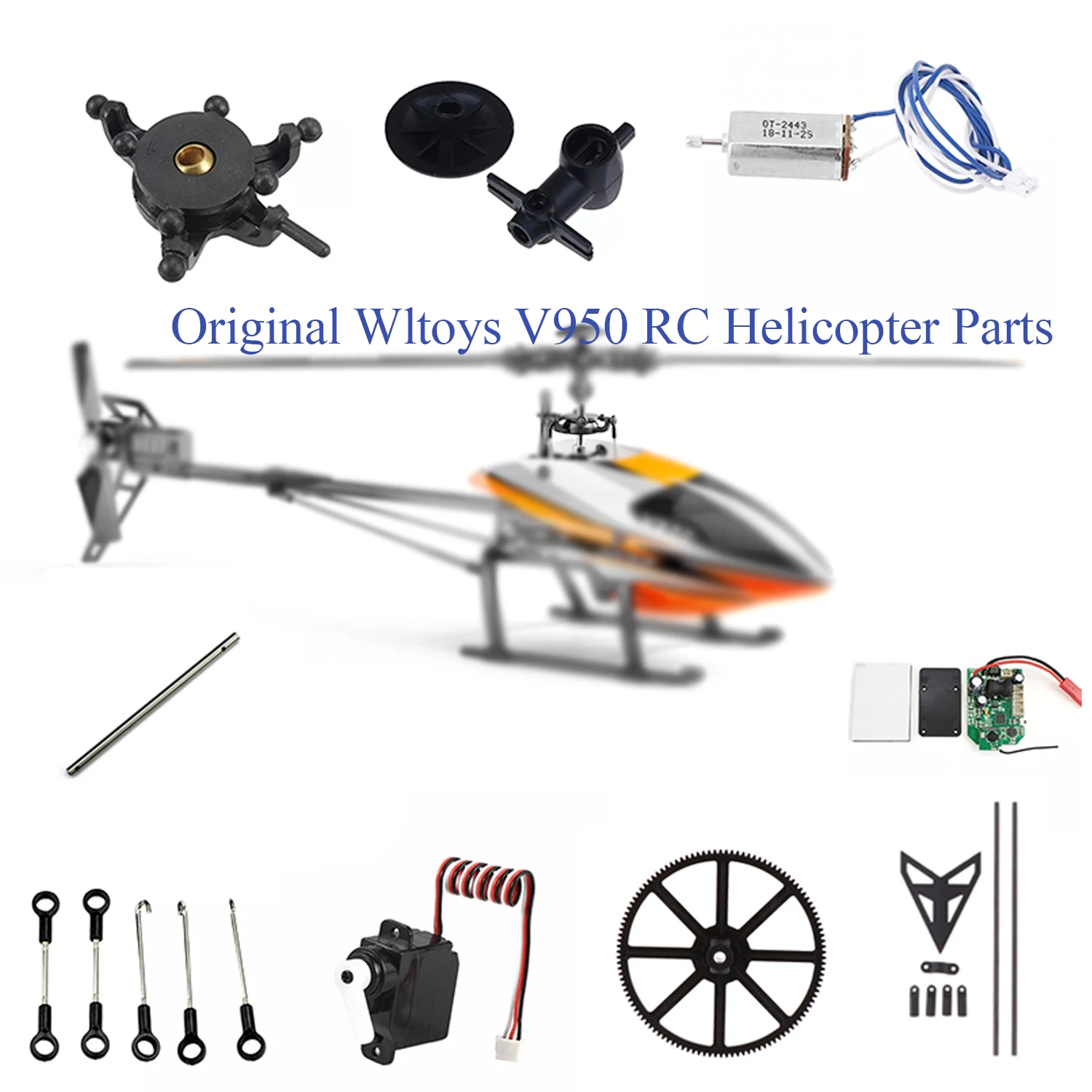 Original Wltoys V950 RC Helicopter Parts Swashp V950 Helicopter Airplane Drone Toys Hobby Part Replacement Accessaries