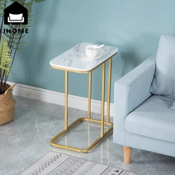 IHOME Nordic Bedroom Side Cabinet Table Marble Bedside Table Bedside Table Side Table Bedside Table Small Table Space Saving New