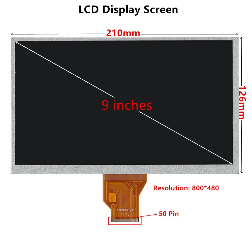 9 Inch LCD Display Screen AT090TN10/KW AT090TN12-3.5/20000938-00/L900D50-B/HYB090F5006 For China-Tablet PC