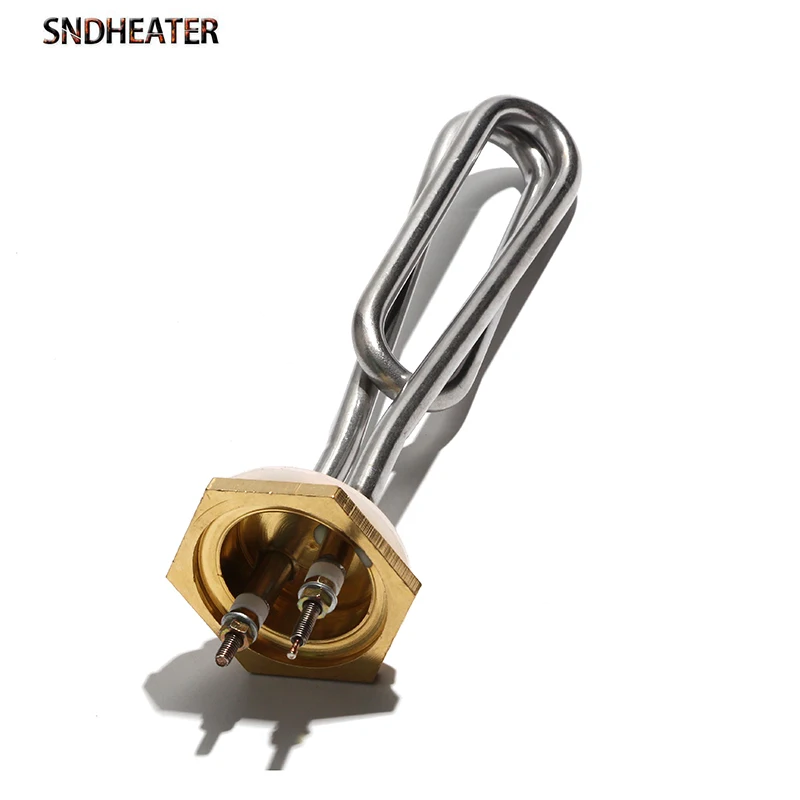 SNDHEATER DN32/41mm BSP Thread Immersion Water Heating Element 110V 220V 1KW 1.5KW 2KW 2.5KW Heater Tube for Boiler Tank