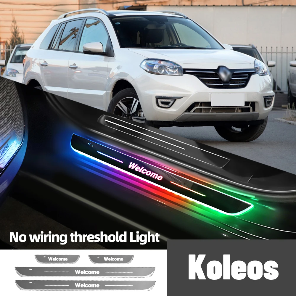 For Renault Koleos 2008-2023 2017 2019 2021 Car Door Sill Light Customized Logo LED Welcome Threshold Pedal Lamp Accessories