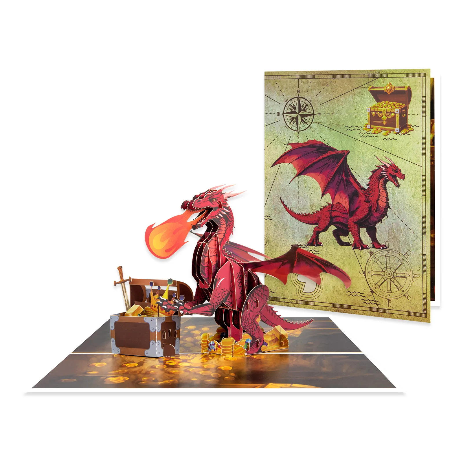 Charizard 3D Pop-up Card Dragon Greeting Birthday Card for Kids Interactive Folding Design Anime Themed Birthday Gift
