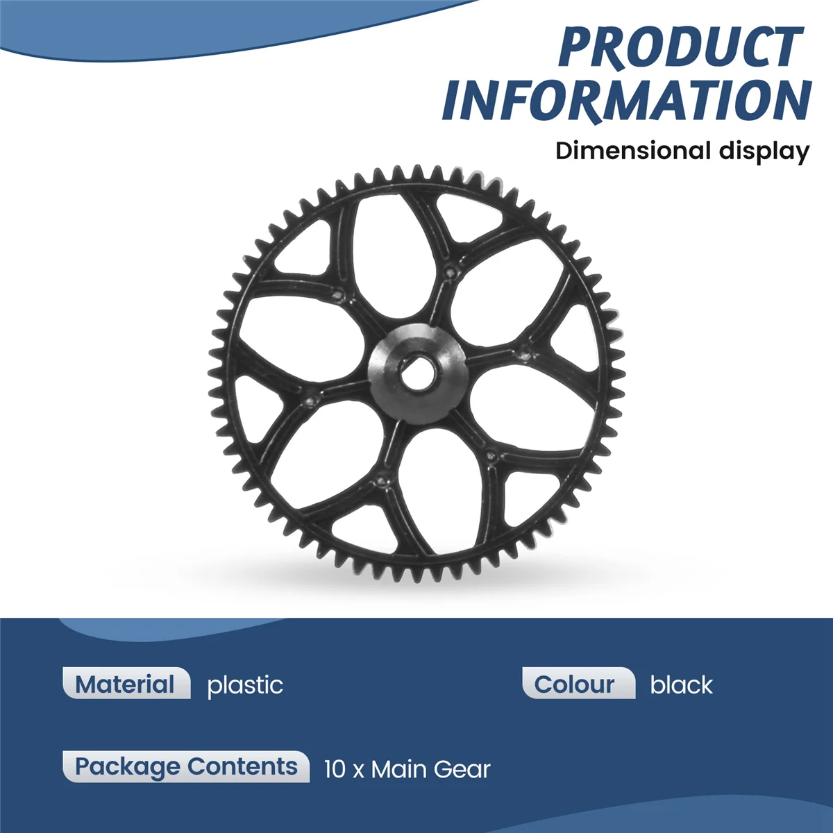 ACKOR 10 Pz Ingranaggio Principale per WLtoys V911S V977 V988 V930 V966 XK K110 RC Elicottero Aereo Drone Pezzi di Ricambio Accessori