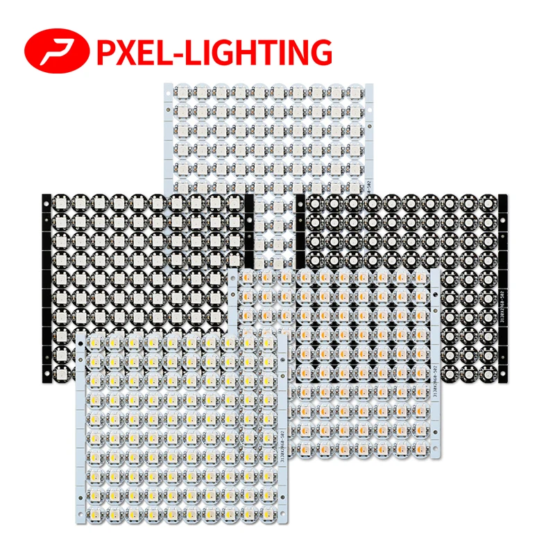 50pcs-1000pcs WS2812B WS2812 SK6812 LED Chip 5050 SMD RGB RGBW DC5V with Black/White PCB Board Heat Sink 9.6mm Diameter