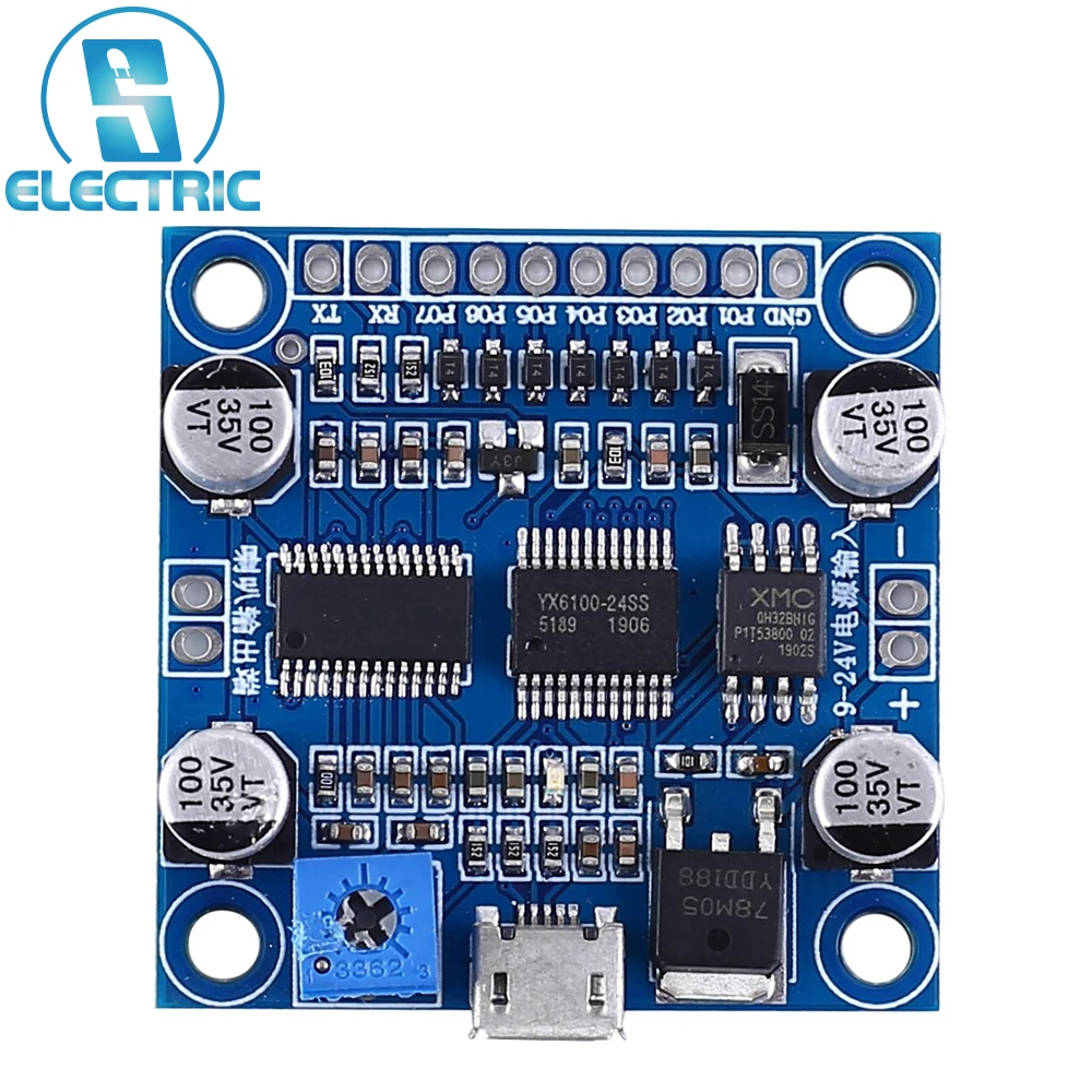 15W Button Control MP3 Amplifier Board Module For SPIFLASH TF Card U-Disk TTL Serial Port Key Control