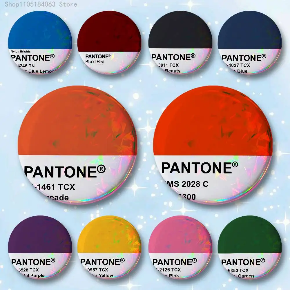 

Pantone Print Custom Badges 75mm 44mm 25mm Brooch Backpack Hat Enamel Pins Accessories Toys Gifts