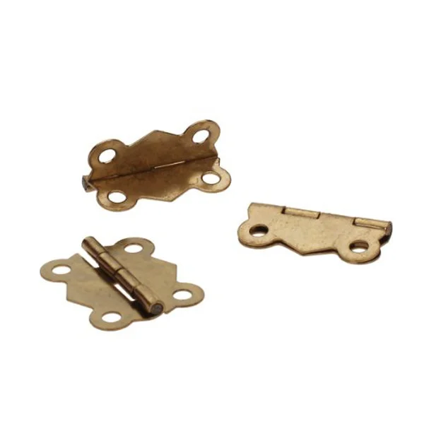 

10pcs Mini 25Mmx20Mm Yellow Durable Cabinet Drawer Door For Jewelry Box Storage Boxes Home Decor Cabinet Butt Hinges