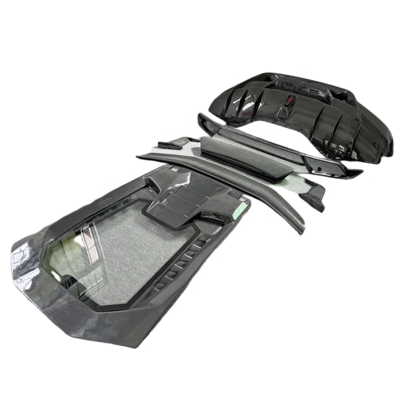 

LP640 style Body kit for Lamborghini Huracan LP610 LP580 Carbon Fiber Rear bumper rear spoiler rear Engine hood