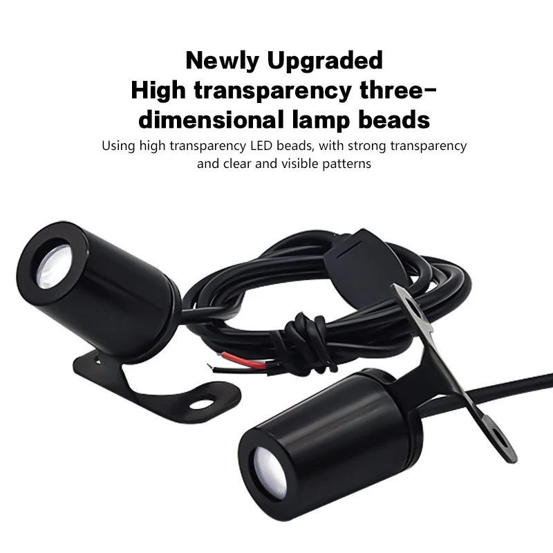 EURS 2PCS Angel Wings Motorcycle LED Welcome Light Motorcycle Modified Decorative Light Wing Laser Lights Projection Lights  12V