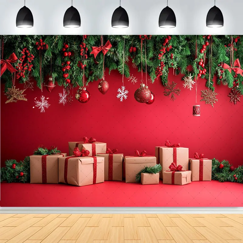 Winter Merry Christmas Festive Windows Photography Background Snowflakes Birthday Party New Year Photo Studio Backdrops EW-55