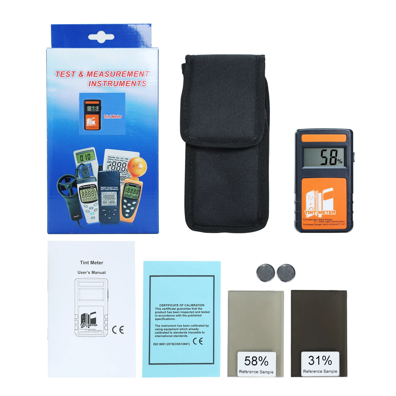 Medidor digital de matiz de janela automotiva 0-100% testador de transmitância de luz 4000 medição contínua para janela de carro veículo (OEM)