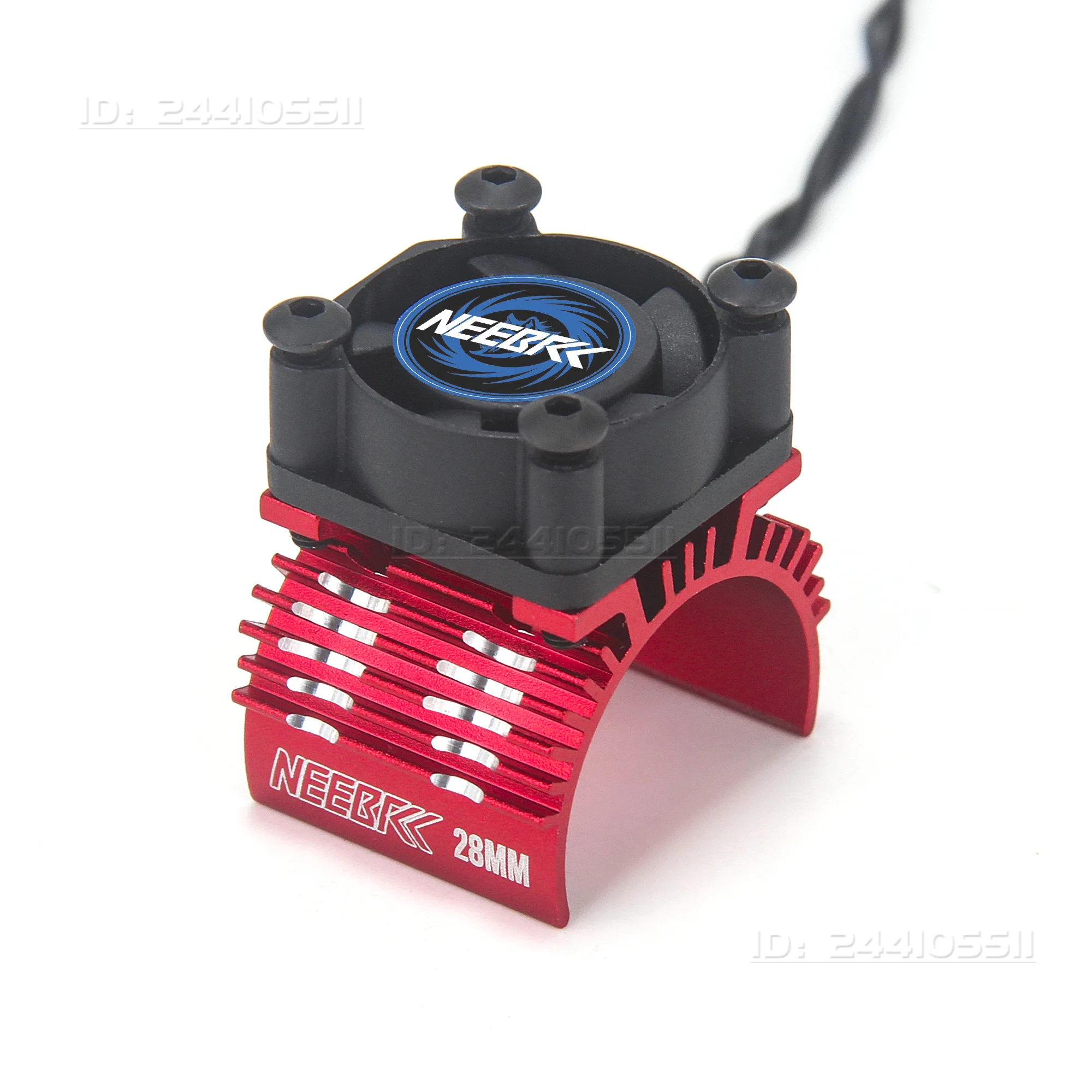 NEEBRC 28mm Metal Heatsink Cooling Cover Heat Sink 25mm Fan for 1/12 1/14 1/16 RC Car 380 390 28 Series Brushed Brushless Motor