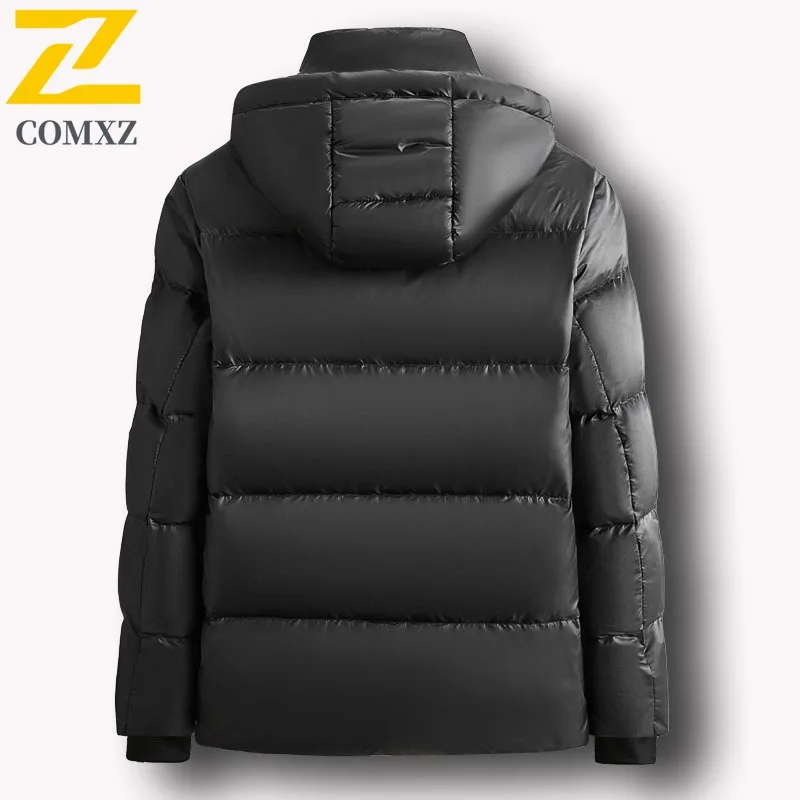 رجل الجرافين أسفل سترة الحرارية اصطف مقنعين سترة معطف يندبروف مقاوم للماء انفصال الفراء تقليم الثقيلة القطب الشمالي معطف