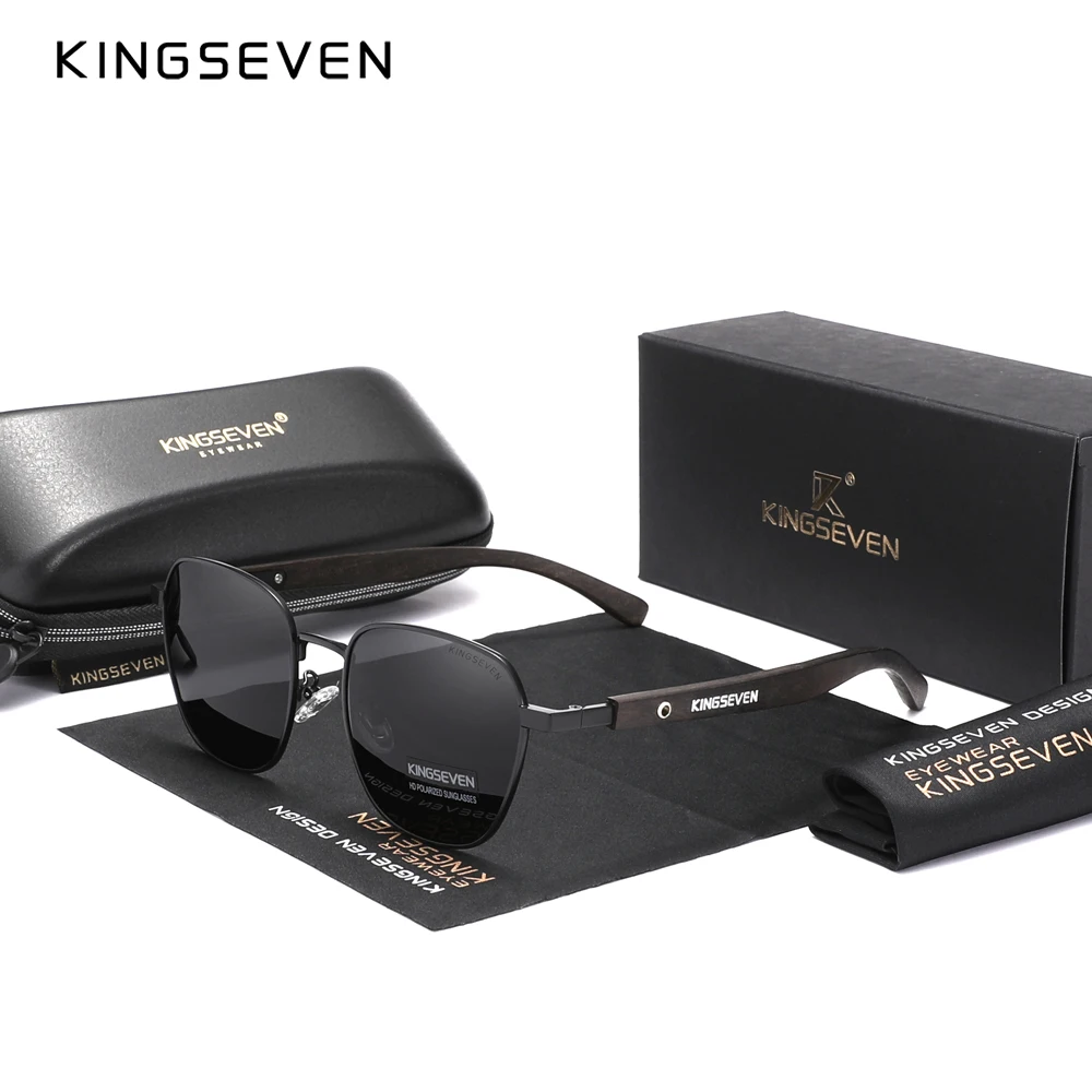 

KINGSEVEN 2023 Fashion Polarized UV400 Sunglasses For Men Wood Optical Lenses For Women Protection Highquality Eyeglass Frames