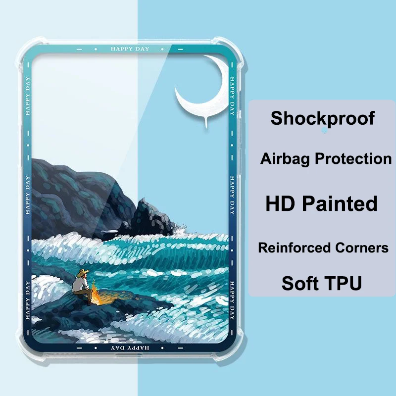 ل Boox Poke4S كريستال حالة كزة 4 4S HD رسمت كيس الهواء 360 حماية ماتي عودة شل ل Boox Poke 5 5S MiniC Tab8 Tab8C
