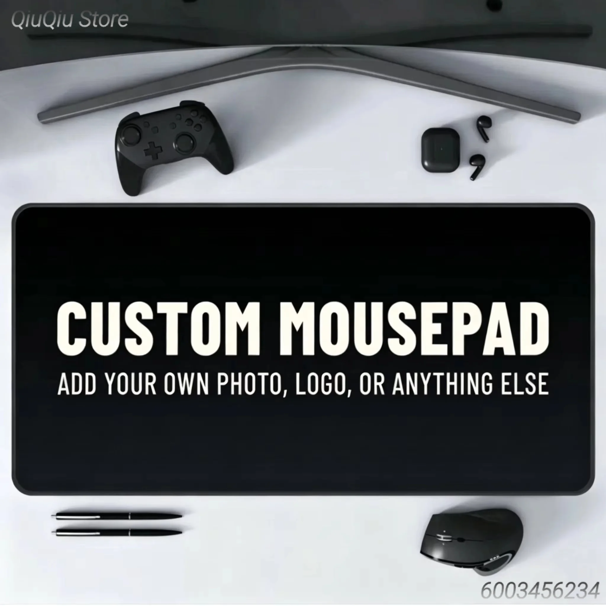 Personalized Custom Photo Mouse Pad Large Size Non‑Slip Rubber Base Waterproof Desk Mat Custom Image for Gaming Office Desktop D