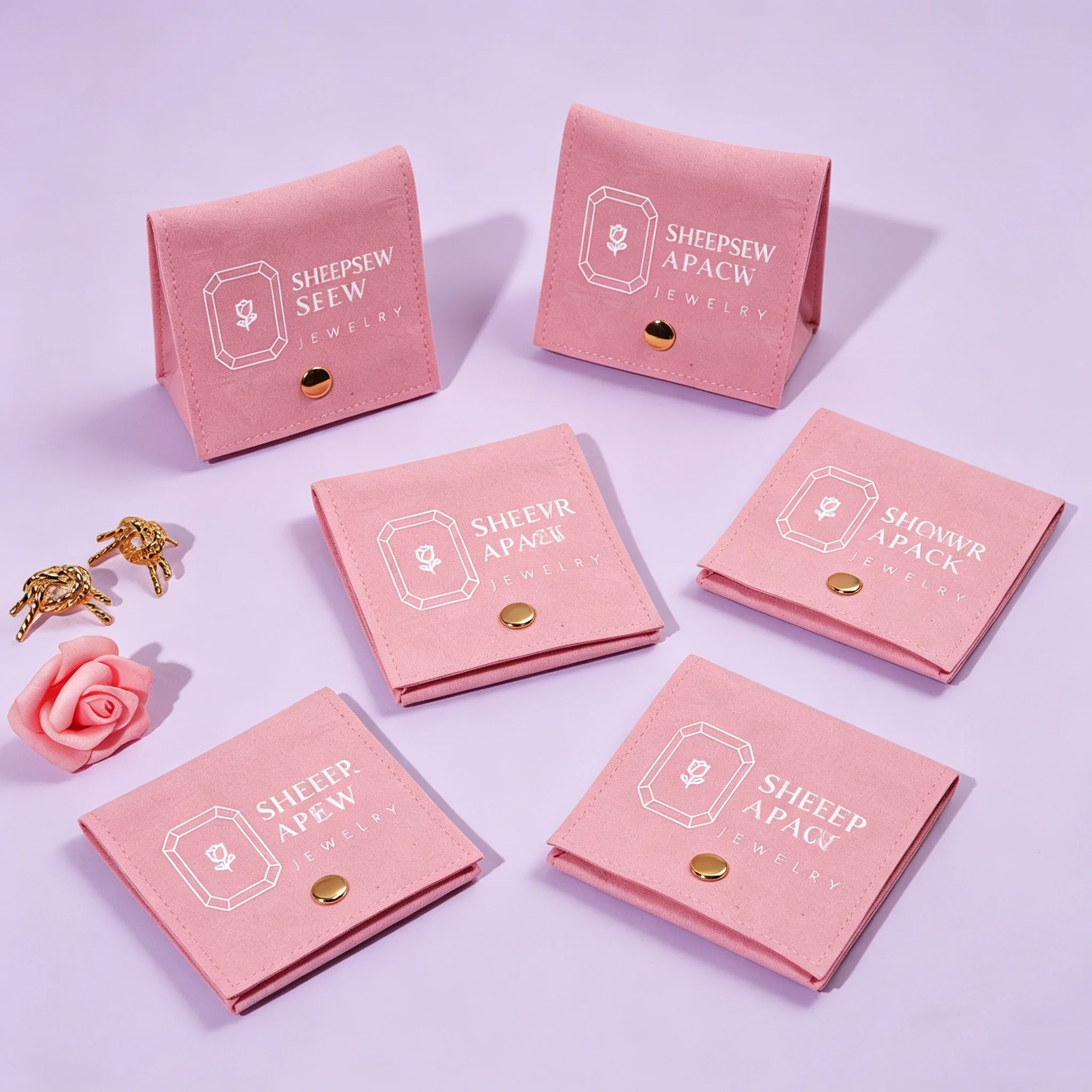 

SheepSew OEM Custom Logo Microfiber Suede Jewelry Pouch Jewelry Packaging Bag WholesaleOEM Custom Logo Microfiber Suede Jewelry