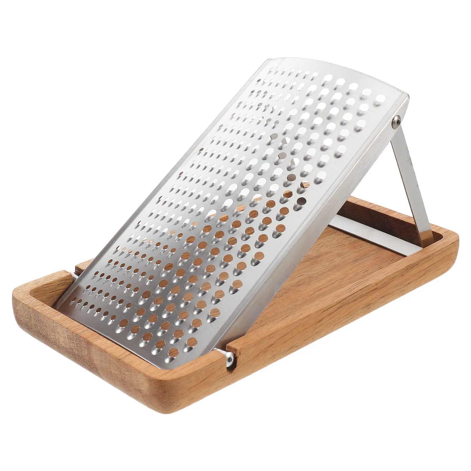 Stainless Steel Cheese Grater Box Wooden Container Kitchen Grater Tool Citrus Zester Vegetable Shredder Food Prep