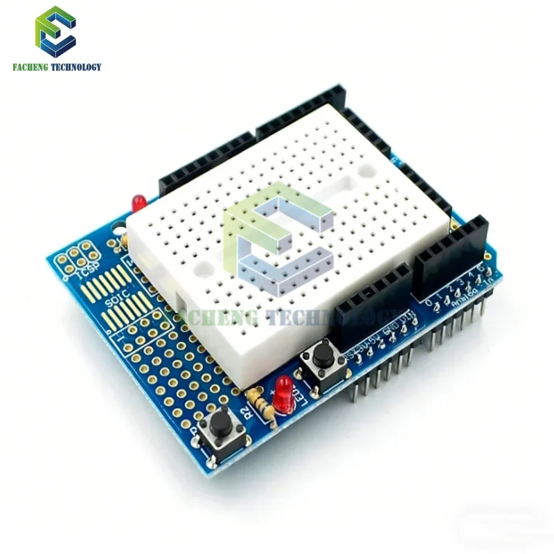 UNO Proto Shield prototype expansion board with SYB-170 mini breadboard based UNO ProtoShield