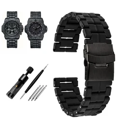 Plastic Steel Light Watchband 23mm Carbon Fiber Strap for Luminox 3080 3150 3051 Sport Mans Black Bracelet Watches Accessories