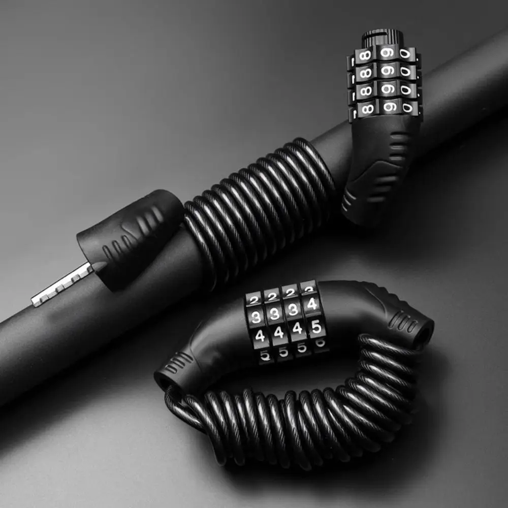 Helmet Lock Chain Lock Number Lock Durable 4 Digit Password Lock Solid Color Anti-theft Alloy Padlock Trolley Case