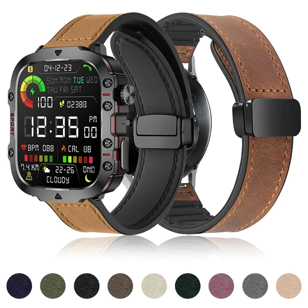 

Leather Silicone Strap for LIGE Smart Watch QX11 Band Wristband Bracelet for LIGE QX11 20mm 22mm Strap