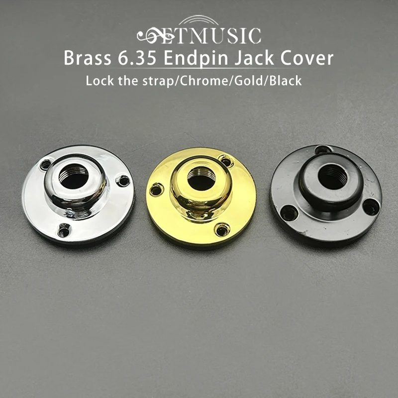 10 Stück Gold/Chrom Messing Endpin Abdeckung 6,35 Jack Abdeckung für Messing Akustik gitarre Ukulele Equalizer EQ Pickup installieren