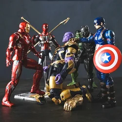 17cm Marvel Avengers Spider Hulk Ironman Captain America Thor Thanos Black Widow Hawkeye Ant-Man Action Figure Toys Dolls Hot