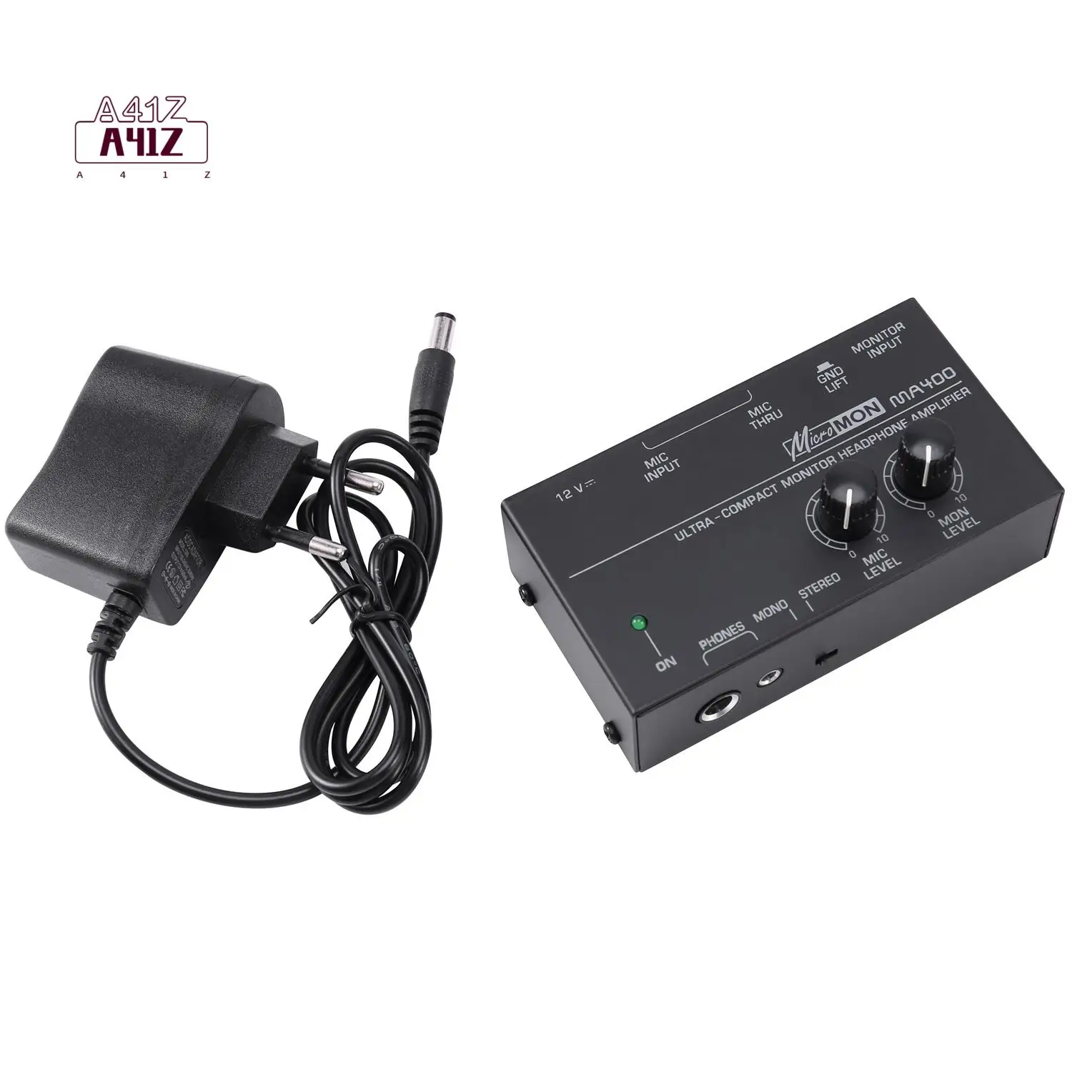 A41Z-Ma400 Headphone Preamplifier Microphone Preamplifier Headphone Preamplifier Personal Monitor Mixer,Eu Plug
