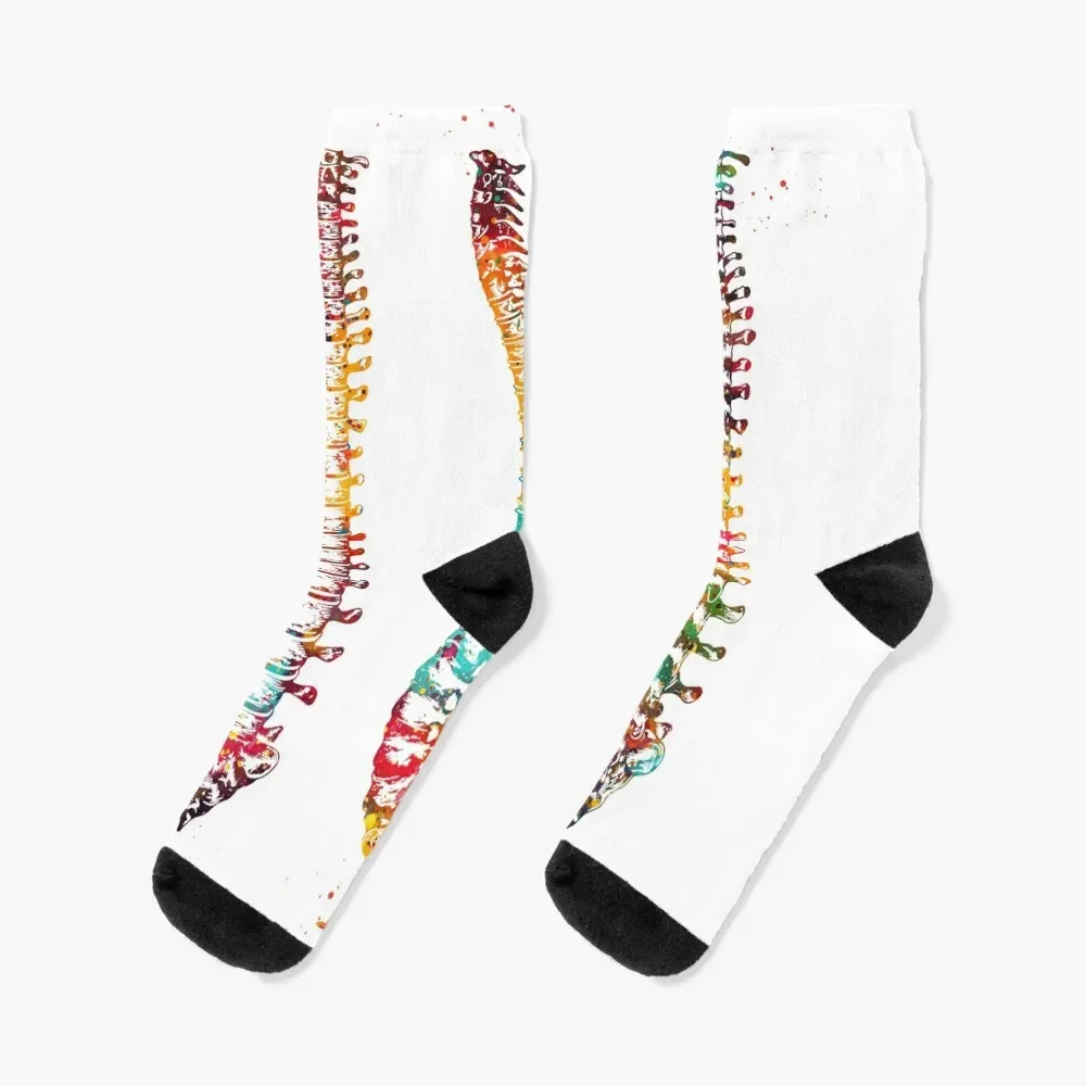 

Human Spine Socks Novelties Lots Running cartoon Mens Socks Women's