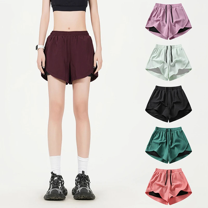 Sommer-Sportshorts für Damen, Marathon, Laufen, Fitness, Leichtathletik, Training, schnell trocknende Shorts, atmungsaktive Stretch-Eissehorts für Damen