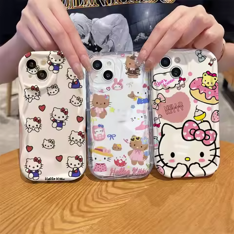 Case For Samsung Galaxy S25 S24 S23 Ultra S22 S21 Plus S20FE S23FE S24FE S21FE A15 cover Hello Kitty Cute Cartoon